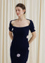 The Hepburn Dress in Navy Knit