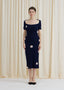 The Hepburn Dress in Navy Knit