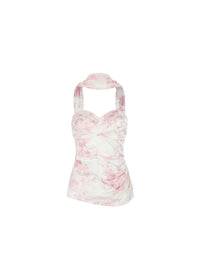 The Evarose Top in Pink River Rose