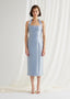 The Athena Midi Dress in Dusty Blue