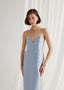 The Embellished Stolen Moonlight Gown in Dusty Blue