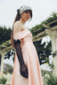 The Starcrossed Midi in Petal Pink