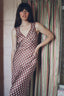 The Lady Slip Dress in Brown Crème Polka Dot