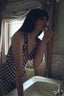 The Lady Slip Dress in Brown Crème Polka Dot