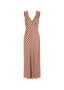 The Lady Slip Dress in Brown Crème Polka Dot