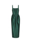 The Laced Up Tulip Dress in Emerald Green