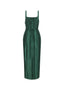 The Laced Up Tulip Dress in Emerald Green