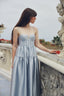 The Windsor Maxi Dress in Ash Blue