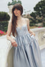 The Windsor Maxi Dress in Ash Blue