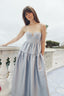 The Windsor Maxi Dress in Dusty Blue