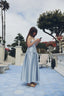 The Windsor Maxi Dress in Ash Blue