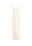 The Laced Up Tulip Dress in Vanilla