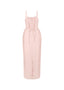 The Laced Up Tulip Dress in Dusty Pink