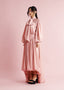 The Crescendo Midi Skirt in Peach Skin