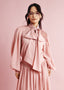 The Crescendo Midi Skirt in Peach Skin