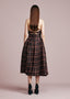 The Celesta Midi in Black Plaid Print