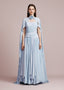 The Kelly Cape in Dusty Blue