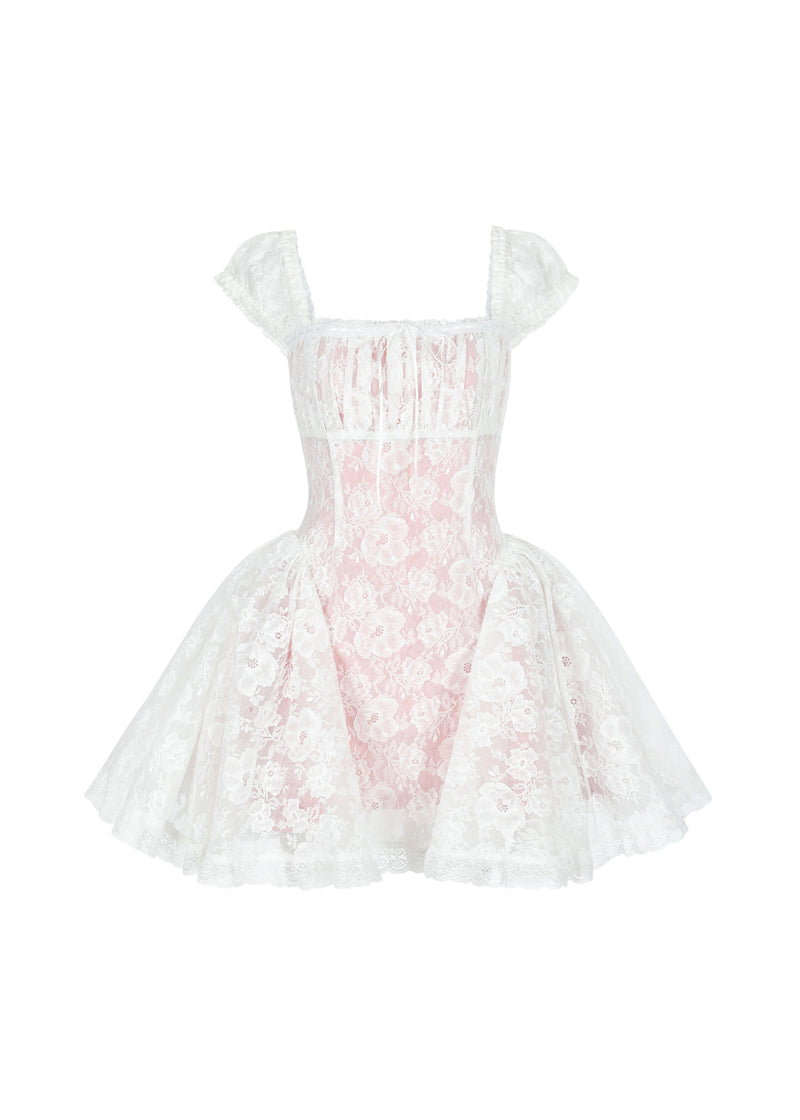 The Snow White Mini Dress in White