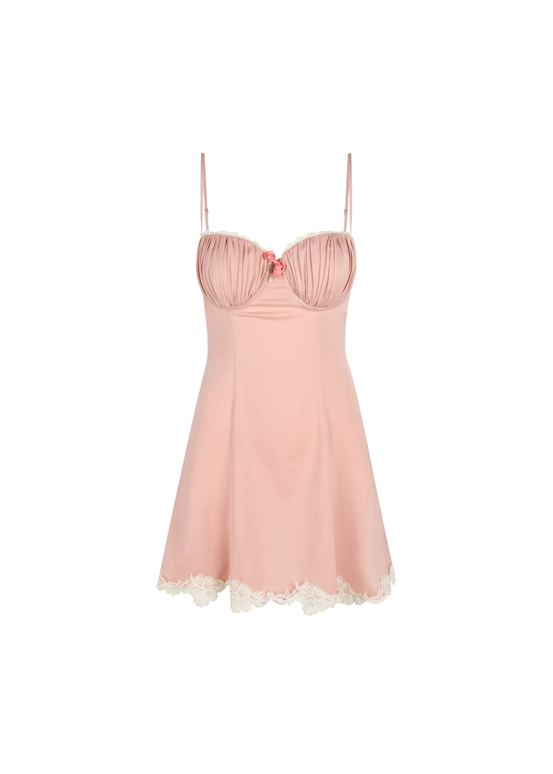 The Peony Pink Slip Dress in Pink