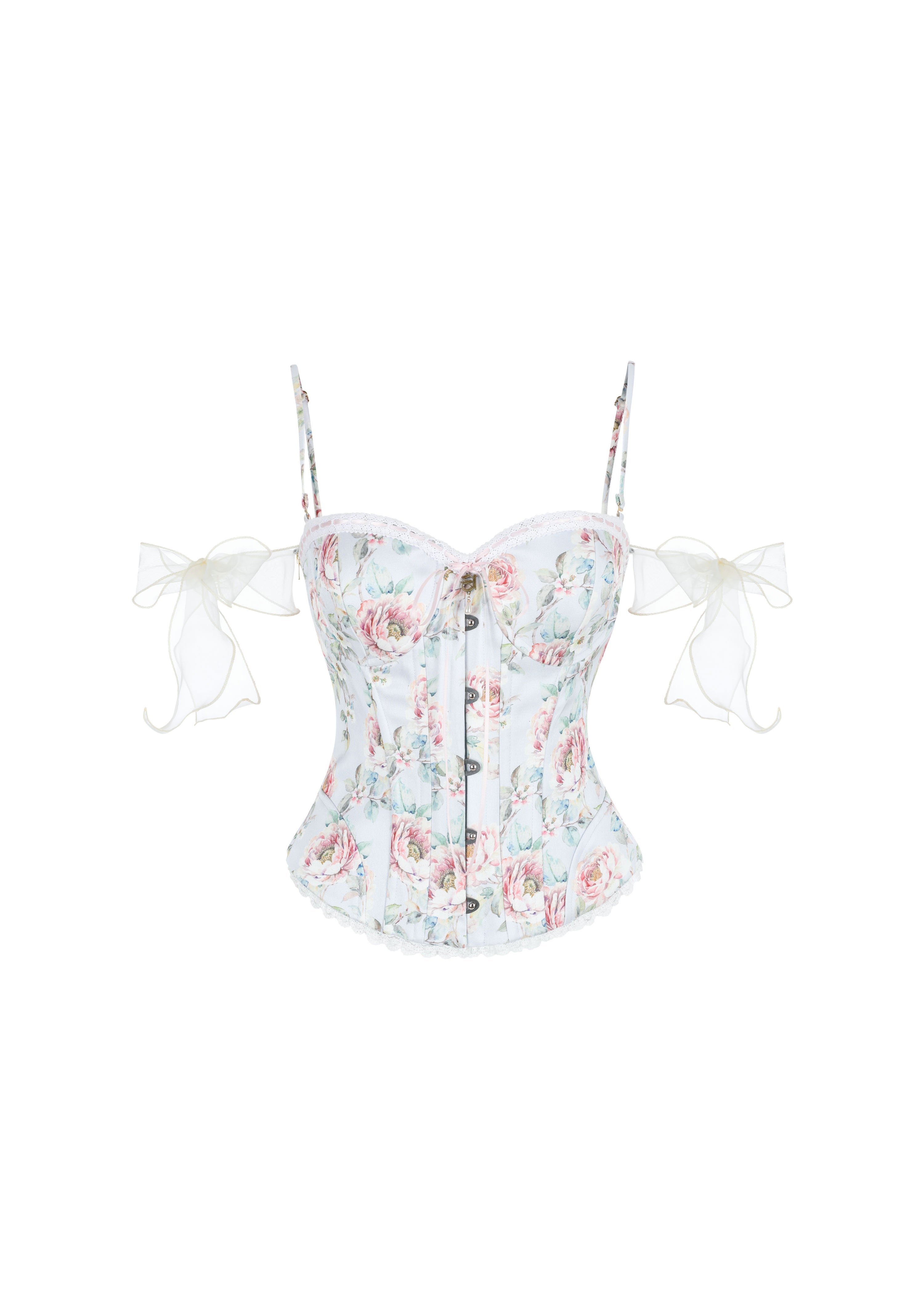 Daisy & Peony Corset | Floral Structured Top | Rin Label – Maison Amory