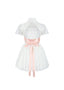 The Knit Backless Puff Dress in White