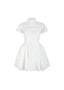 The Knit Backless Puff Dress in White