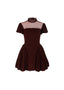 The Red Wine Velvet Bubble Dress