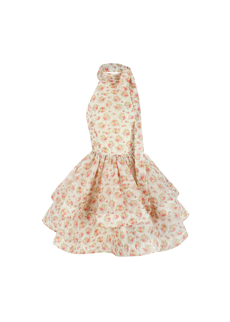 The Backless Wave Dress in Vintage Flora