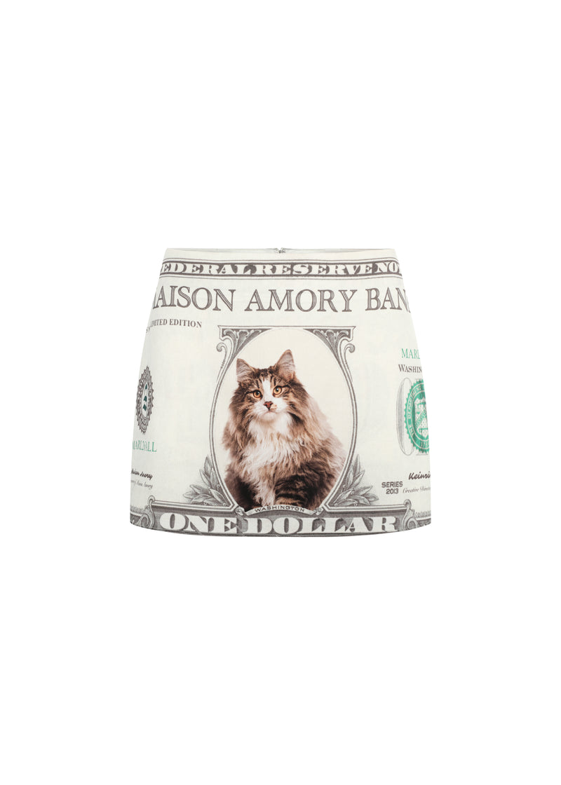 The Bank Note Mini Skirt