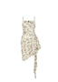 The Draped Cami Dress in Cat Banknote