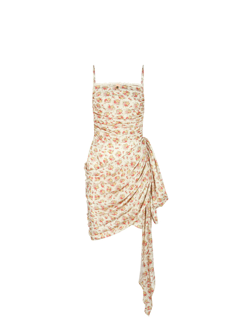 The Draped Cami Dress in Vintage Flora
