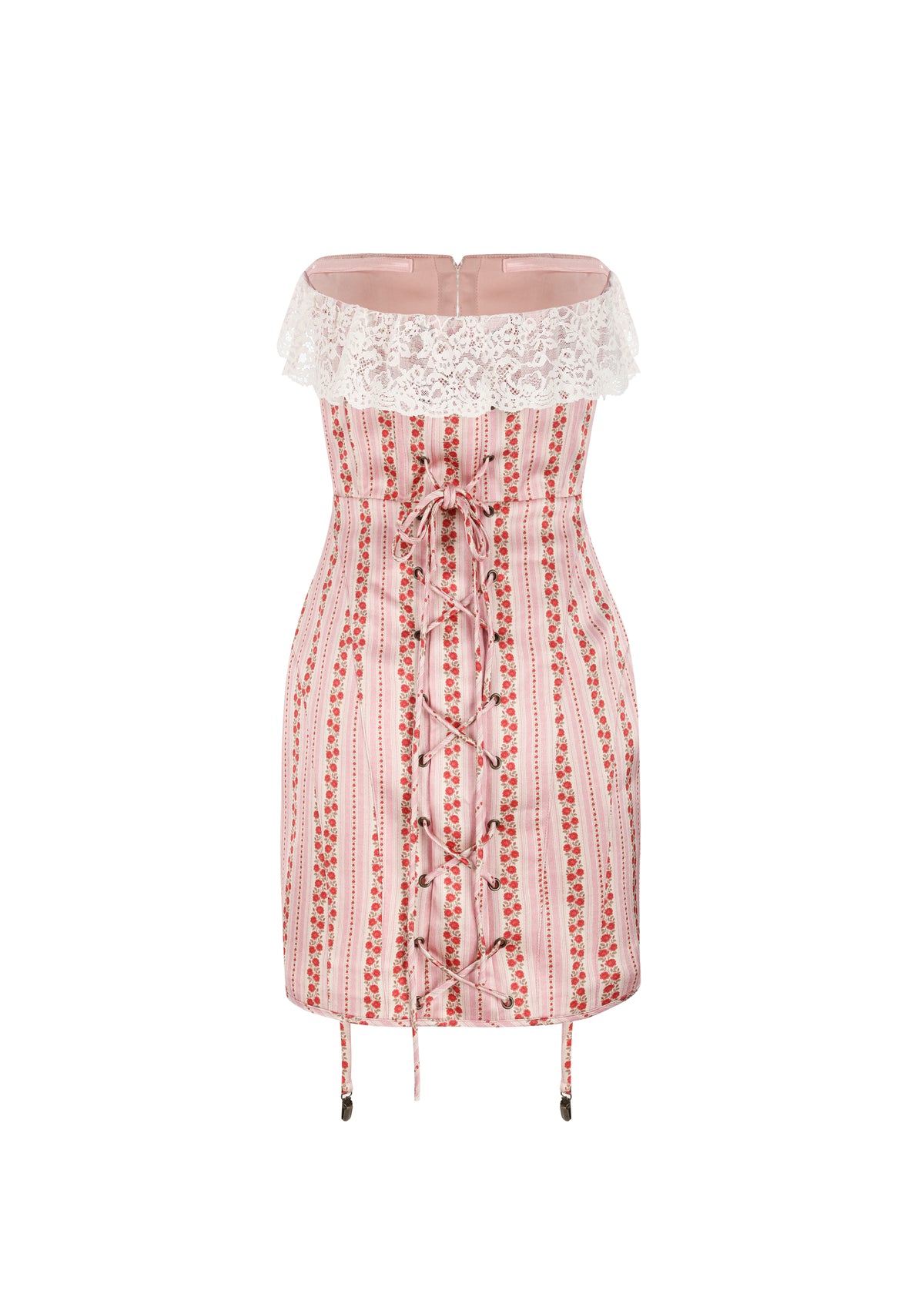 The Rosy and Pink Rose Vintage Corset Dress