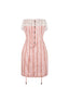 The Vintage Corset Dress in Rosy and Pink Rose