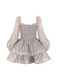 The Wavy Mini Dress in Rosy and Blue Rose