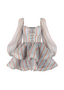 The Wavy Mini Dress in Rosy and Blue Rose