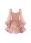 The Wavy Mini Dress in Rosy and Pink Rose