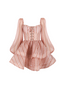 The Wavy Mini Dress in Rosy and Pink Rose