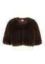 The Chocolate Faux Fur Crop Jacket