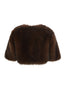 The Chocolate Faux Fur Crop Jacket