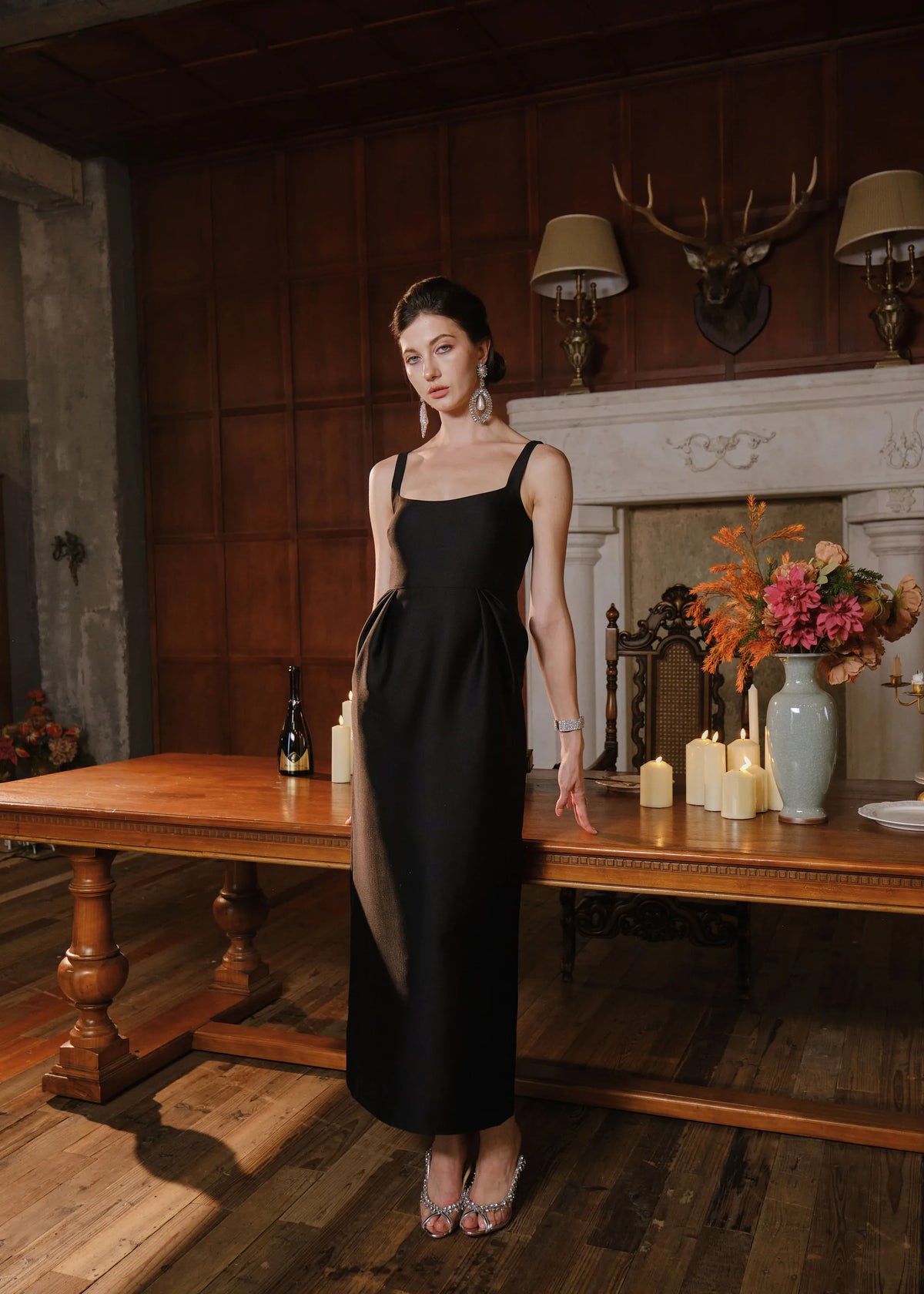 black tulip dress Semi-Formal Elegant Maxi - The Dress Collina strada