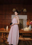 The Hélianthe Gown in Peach Skin