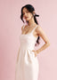 The Laced Up Tulip Dress in Ivory