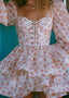 The Wavy Mini Dress in Vintage Flora