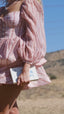 The Wavy Mini Dress in Rosy and Pink Rose